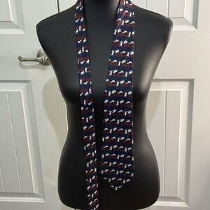 VTG Coca Cola Necktie‎ Navy Blue Red White Polar Dancing Bear Logo USA Made 90's